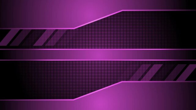 Abstract futuristic background with geometric grid and chevron accents animation