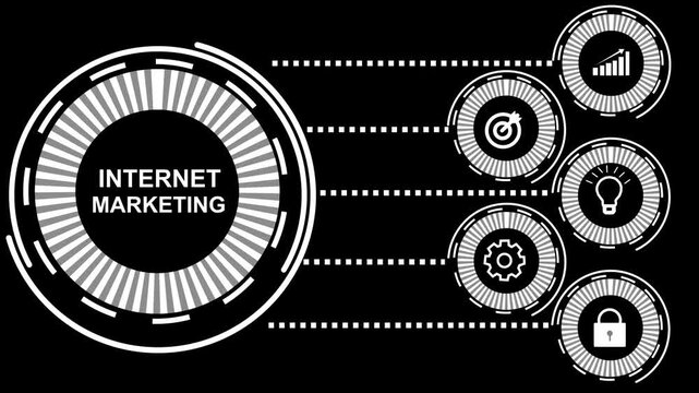 Digital illustration of intellectual property concept with futuristic design on black background