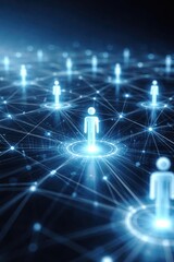 Obraz premium Digital network connection illustration.