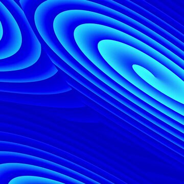 Grafica astratta con ellissi concentriche in tonalit&agrave; di blu, effetto fluido e dinamico ideale per sfondi digitali, design moderni e progetti creativi che richiedono profondit&agrave; visiva