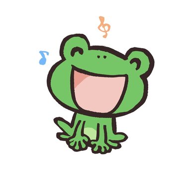 Cute Hand Drawn Singing Frog Animation