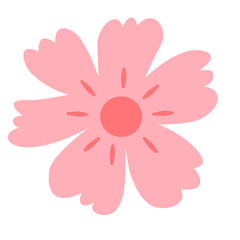 Fototapeta premium Cute floral elements in various styles can be used for decoration, cards, fabric patterns, and more.