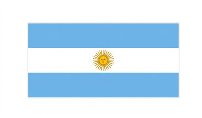 Official Argentine country flag rectangular shape flat design © MdHares