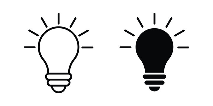 Bulb icon. symbol pictogram. UX UI icon