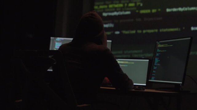 Coding session office environment software development technology workspace focused developer programming concepts