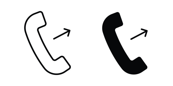 Call outgoing icon. symbol pictogram. UX UI icon