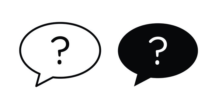 Comment question icon. symbol pictogram. UX UI icon