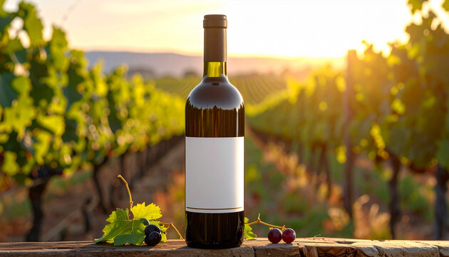 Wine Bottle Vineyard

