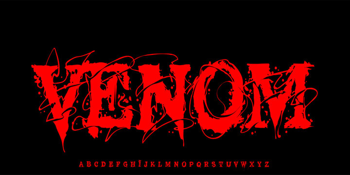 Venom Speed Grunge Font
Fast italic grunge font with venom style and rough texture, perfect for racing, sport, and high energy designs.vector illustration 
