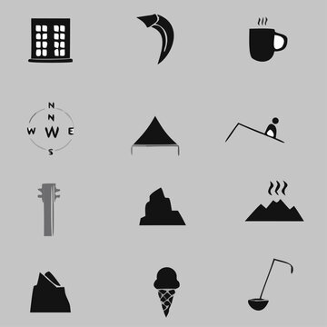 Set of information equipment line symbol symbols. Massive rectangular design UI icon set. Outline visuals pack. Thin. EPS10 vector graphics