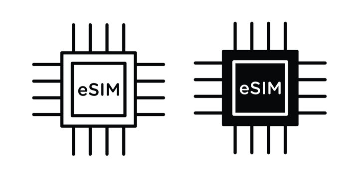 ESIM icon. symbol pictogram. UX UI icon