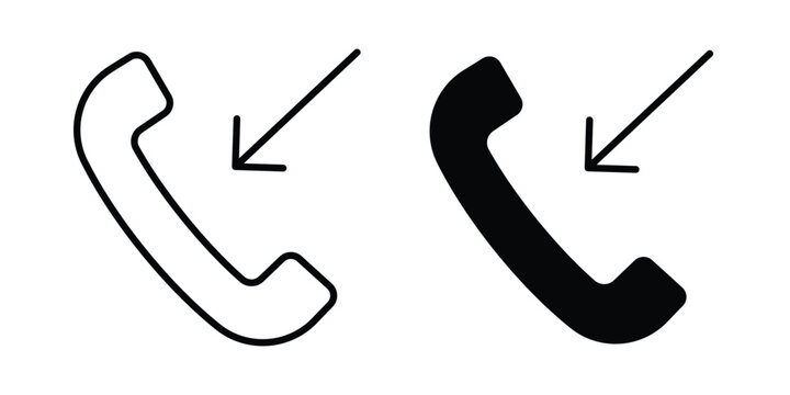 Incoming Call icon. symbol pictogram. UX UI icon