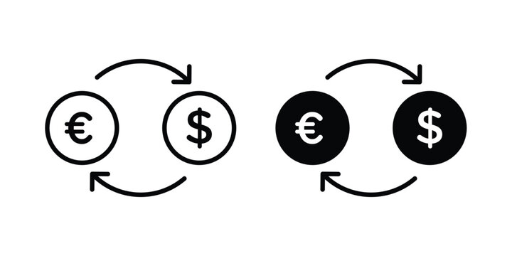 Money exchange icon. symbol pictogram. UX UI icon