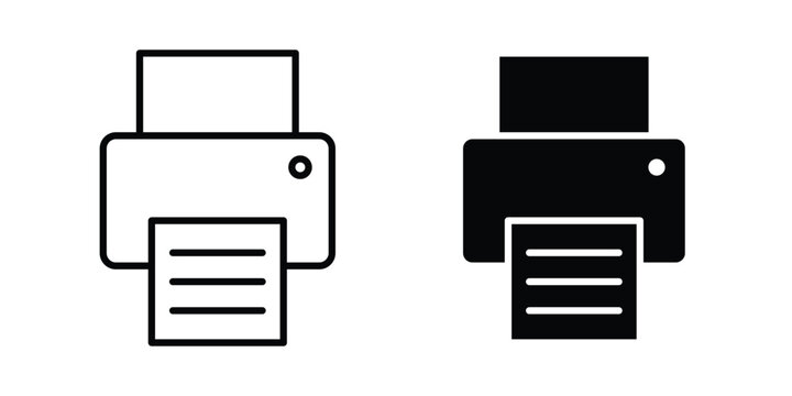 Print icon. symbol pictogram. UX UI icon