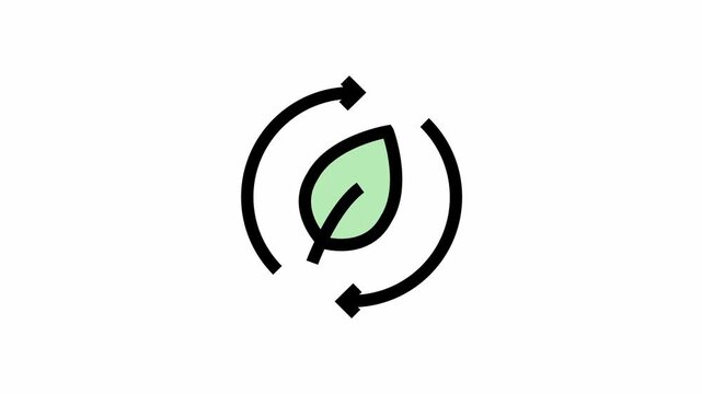 Leaf ecology symbol - renewable energy, sustainability and ecology icon.
