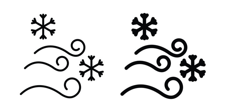 Snow blowing icon. symbol pictogram. UX UI icon