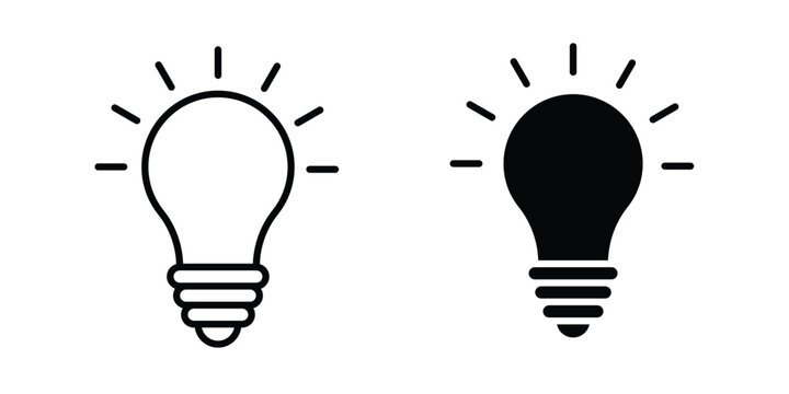 Solution lamp icon. symbol pictogram. UX UI icon