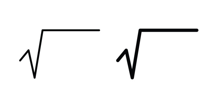 Square root icon. symbol pictogram. UX UI icon