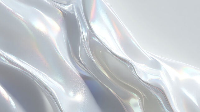 Iridescent Silver Waves