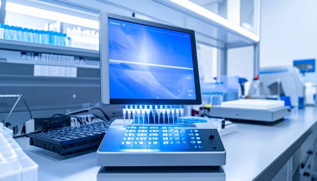 Laboratory reader and computer for scientific analysis