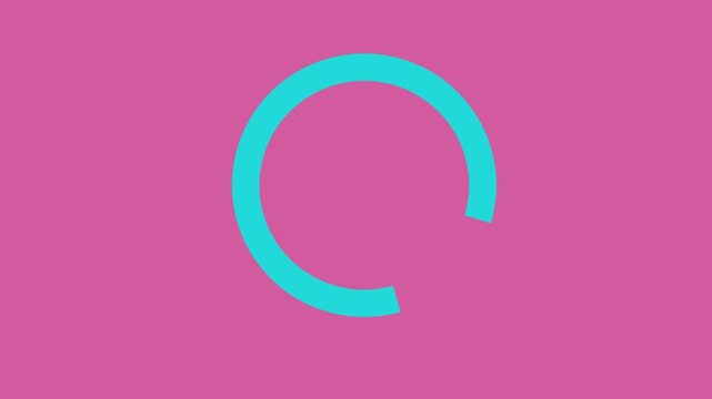 Rotating Loading Animation 4K Black Background Seamless Looping Preloader Icon for Video Editing