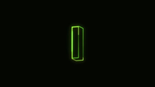 Alphabet l Neon Text Seamless Loop 4K Black Background Animated Promotional Typography for Video Editing