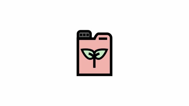 Organic fertilizer container symbol - Ecological farming icon.