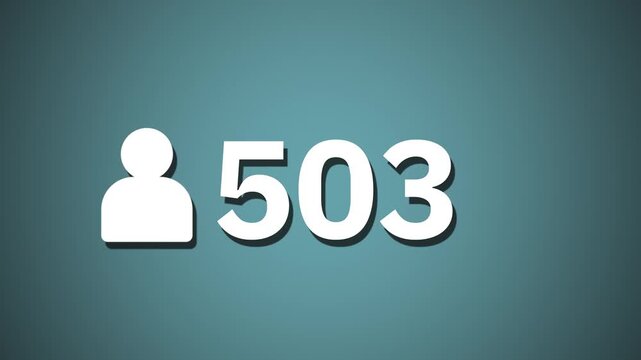 People Counting Up 4K Dynamic Number Growth Animation for Data and Infographics