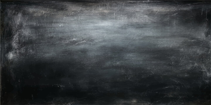 dark, textured blackboard with subtle chalk smudges and a distressed frame, ideal for educational or creative backgrounds.