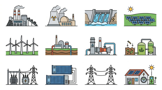 Collection of Renewable and Non-Renewable Energy Production Facilities.