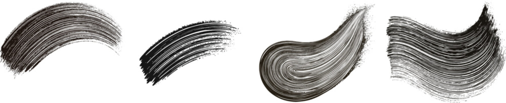A dark burnt umber paint drag, executed with organic lines and distinct granular texture against a pure white background, showcases an intricate brushstroke optimized for vector tracing