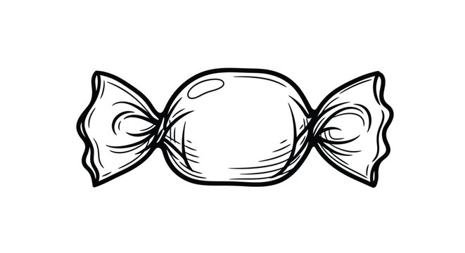 Vintage candy illustration hand drawn style sweet treat packaging
