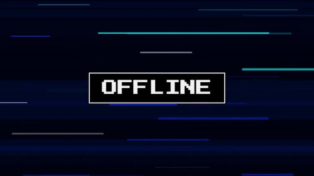 Offline Retro Pixel Art Glitch Screen Background 4k video