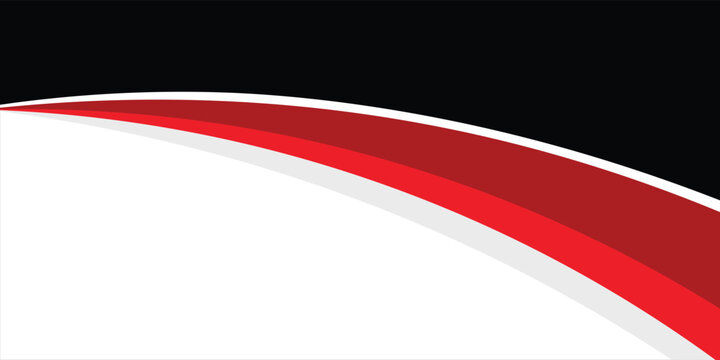 abstract red and blak business banner background with dynamic curves composition