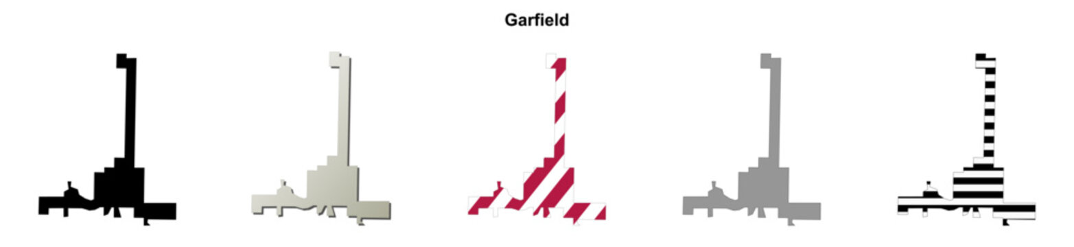 Garfield (Arkansas) blank outline map
