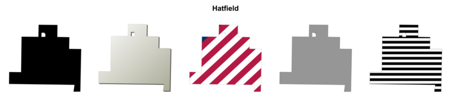 Hatfield (Arkansas) blank outline map
