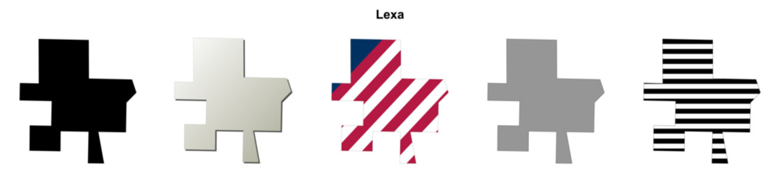 Lexa (Arkansas) blank outline map