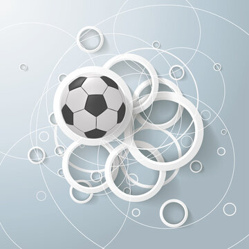 Illustration of football with vector and rings
