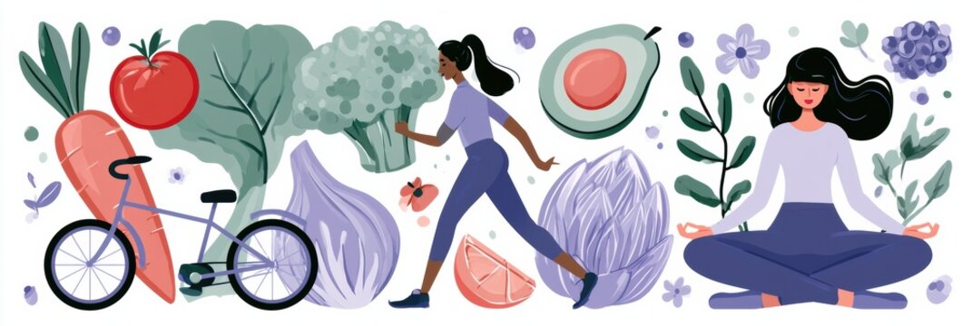 Three key elements of PCOS management including nutrition, exercise, and mindfulness. Each aspect offers connected benefits.