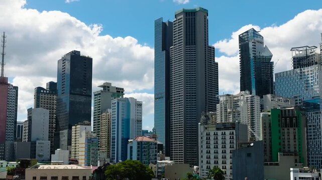 Modern Apartment and Business Buildings in Makati City. Metro Manila, Philippines.