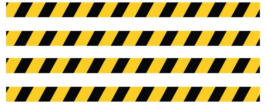 Black and Yellow Hazard Warning Stripes with Diagonal Industrial Caution Tape Pattern, Safety Barrier Lines Background for Construction, Danger Zone and Alert Design