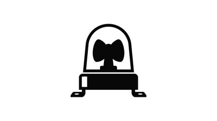 Police car light silhouette on white background © Tamim