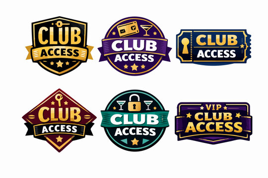 Club access badges offering exclusive vip membership, illustrating premium security and entry privileges