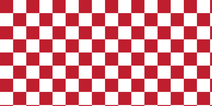 Abstract withe and red checkered flag banners of racing flag stripe pattern speed texture.