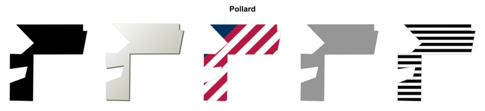 Pollard (Arkansas) blank outline map