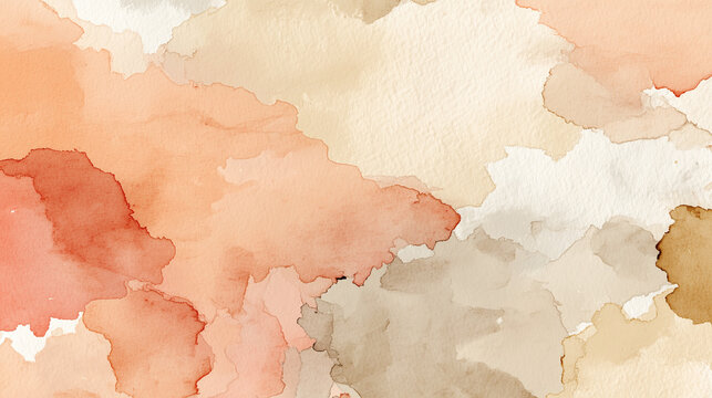Watercolor Wash Abstract: Soft, blended washes of watercolor paint in warm earthy tones create a beautiful and serene abstract texture, evoking a sense of calm and creativity.