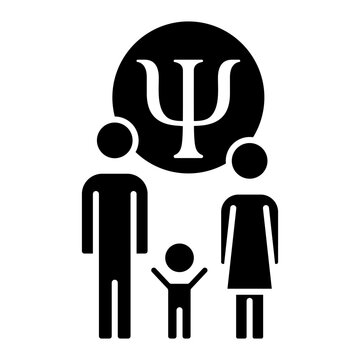 Psychology icon vector. Psychologist Illustration sign. Group therapy symbol or logo.