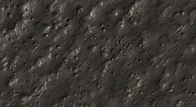 Textured Dark Brown Surface with Pockmarks and Bumps.