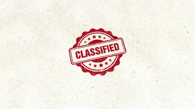Classified Wooden Rubber Stamp Seal Animation