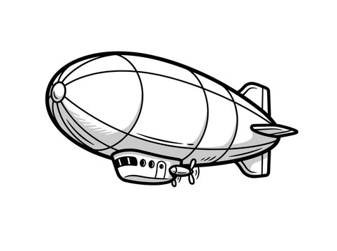 Airship Blimp Dirigible Aircraft Vehicle.